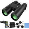 Flintronic Binocolo Professionale, 12x42 HD Binocolo impermeabile, Binocoli Compatto BAK4 Prisma e FMC Obiettivo, Binocoli Pieghevole con Adattatore per Caccia, Visite Turistiche, Birdwatching