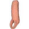 Kutocesy Guaina Fallica con Anello Testicolo Antiscivolo Giocattolo Sessuale in Silicone Guaina Pene Trasparente Riutilizzabile Uomini Ingrandimento del Giocattoli Sessuali per Coppie (Skin)