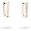 Liebeskind Berlino - Orecchini a cerchio in acciaio INOX con zirconi, 1,7 cm, 1,7 cm, Acciaio inossidabile, Zirconia cubica