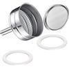 Saraoriginalshop Set 2 Guranizioni 1 Filtro 1 Imbuto ricambi universali per Moka compatibili con Bialetti, compatibili con Pedrini ed altri, disponibili in 6 misure. (12 Tazze)