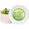 EXNIMA, Pezzi Da 50 o 100 Piatti Piani di Canna da Zucchero, Biodegradabili e Compostabili, Piatti di Carta 100% Ecologici, Rotondi, Piatti Monouso Resistenti per Picnic, Barbecue, Feste, Compleanni.