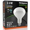 Eurocali Lampadina LED Parentesi Flos E27 R125 1055lm 11W Dimmerabile 2700K Luce Bianca Calda Fascio Luminoso 185° - in Vetro con Copertura Frost - 125x180mm