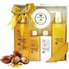 GLOSS ! Cofanetto da bagno all'argan - Cofanetto regalo di Natale - Idea regalo per donna, compleanno, insegnante, San Valentino, festa della mamma - Benessere e relax - EVASION