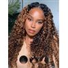 AIQI HAIR Highlight Brown Parrucca Parte V Capelli Umani per Donne 12A Upgrade Parte U Parrucca Capelli Umani Evidenzia la parrucca marrone V Part dei capelli umani 20Pollice