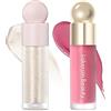 Erinde Liquid Highlighter Makeup, Face Highlighter Bronzer Makeup Stick, Natural Glossy Finish, Lightweight Blendable Silky Smooth Cream Face Illuminator