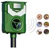 ADGEVL Repellente Gatti ADGEVL Ultrasuoni Esterno Impermeabile con Sensore di Movimento 12m - Ricarica Solare/USB - Repellente per Cani e Animali (Volpe, Coniglio) - Modello 2024 - Garanzia di 1 Anno