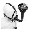 Kutocesy BDSM Kit Sesso Ball Gag con Imbuto Bondage Testa Imbracatura Vincoli Set per le Coppie per i Giochi di Sesso Acqua (Black)