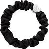 By Eloise London Silver Heart Silk Scrunchie colore Nero