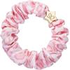 By Eloise London Gold Star Silk Scrunchie colore Pink Leopard