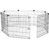 Amazon Basics Ottagonale Box per esercizi per cani e animali domestici, pieghevole, in metallo, senza porta, 61 cm di altezza, Nero