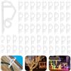 Xionghonglong 120 Pezzi Ganci per Grondaia,Grondaia di Natale,Plastica Grondaie Gancio,Grondaie all'Aperto Clip,Mini Ganci per Grondaie,Ganci per Luci Natalizie,per Grondaie,Luci Decorative A Corda,Feste
