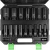 LALAGO 17 pezzi 10-32 mm Chiavi a Bussola da 1/2, Chiavi a Impulsi Profondo CR-V, Dadi Esagonali Metriche con Adattatore da 3/8'' a 1/2'', Metriche a 6 Punte per Utensili Pneumatici ed Elettrici