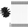MOCNT Kit di Pennello per Pulizia del Camino Spazzole per Camini Nylon Rotante Flessibile Spazzola Pulizia Camino con 15 Aste Flessibili 1 Testa a Pennello