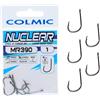 Colmic - 5 Ami da Pesca MR390 Nuclear in Acciaio Carbonio Black Nickel, Taglia 1 - Ringed, Forced, Barb - Ideali per Surf Casting, Bolentino e Light Drifting - Prodotto Ufficiale Colmic