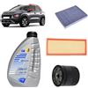 OP Kit tagliando 3 filtri + 4L olio Q8 Elite 0W-30 per Citroen C3 Aircross II 1.2 Puretech benzina 2017+