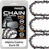 Mamuth Wild Nature 3 catene per motosega, 30 cm, 1,3 mm, 45 TG, per Alpina Castor Euro 35