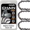 Mamuth Wild Nature 3 catene per motosega, 30 cm, 1,3 mm, 45 TG, per Alpina Castor Euro 45