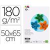 Liderpapel Cartolina Lidercarta 50 x 65 cm 180 g/m2 10 colori assortiti confezione da 10 fogli
