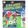 Cefa Toys Disegnare squadre di calcio Petit Picasso, 30 fogli,100 adesivi,100 stencil,12 dipinti,1 pennarello punta fine. Adatto per bambini dagli 8 anni in su