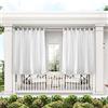 Exclusive Home Cabana - Tenda a pannello con passanti per filtrare la luce, per interni ed esterni, 137,2 x 160 cm, bianco, set da 2