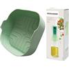 Fackelmann Set Stampo da forno quadrato e Oliera Spray, Accessori per Friggitrice ad Aria, Utensili da Cucina Antiaderenti Riutilizzabili, Resistente al Calore e Lavabile in Lavastoviglie
