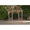 CLP Gazebo tondo LEILA in metallo per il giardino, design semplice ed elegante, diametro 229 cm, altezza 313 cm marrone antico