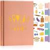 Lanpn A5 Libro di Ricette da Scrivere, Quaderno per Ricette Il Mio Ricettario in Pelle, Recipe Cook Journal Book to Write in Your own Recipes, Libri di Cucina Cooker Girl Libro, Rosa, Inglese