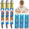 HOVUK Paw Patrol, penna a sfera per bambino, pennaretrattile a 6 colori per ufficio, scuola, studenti, regalo per bambino dai 3 anni in su