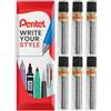 Pentel Mine di ricambio super polimeriche per matite automatiche e meccaniche (confezione da 6, 0,5 mm 2B)