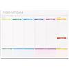 fueis Planner Settimanale da Tavolo Senza Date Formato A4-52 Fogli - Planning Settimanale da tavolo 2026 per Famiglia Team Casa o Ufficio