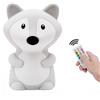 Tianhaixing Luce Notturna Bambini Volpe Lampada da Comodino 9 Colori Ricaricabile Telecomando LED per Regalo/Ufficio/Soggiorno/Camera da Letto/Bagno
