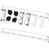 VOSSOT 2 Pezzi Supporto Occhiali Portaocchiali Parete Porta Organizzatore Espositore in Acrilico 38cm*3,8cm Contiene 7 paia di occhiali