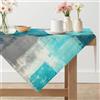 Arwllzz Tovaglia Antimacchia Verde Acqua 85 X 85 cm Effetto Lino Copritavolo Quadrato Corte Lavabile Arte Moderna Pittura Tovaglie per Autunnali Feste Matrimoni Vacanze Compleanno Cucina