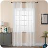 GIRASOLE HOME® Coppia Tende Filtranti in Simil Lino Fantasia Rampicanti Tenda per Porta Finestra ed Interni 2 Pannelli con Tasca e Passanti Nascosti (Bianco, 70x235cm)