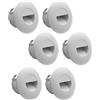 LIGHTWORLD24 Welt der Lichter LIGHTWORLD24 Set 6 Faretti LED da Incasso da Parete Esterni, Rotondi, Alluminio Bianco, 230V, 2W, IP65, Luce Neutra 4000K - Illuminazione da Muro per Scale e Giardino