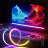 Lumtang RGBIC Under Monitor Light Bar,For Gaming Setup RGBIC Desk LED Color Sync, 5 V USB LED Bar, Keyboard Gaming Light for Desk/PC/Monitor/Computer/Setup/Room Accessories