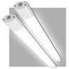 LEOEU 2 Pezzi Plafoniere LED 30W 90cm Professionale Alta Efficienza Garanzia 5 Anni 3300 lumen - Forma: Tubo Prismatico Slim - Luce Bianco Naturale 4000K - Fascio Luminoso 160°