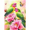 CEOVR Diamond Painting Kit Pappagalli,30x40 cm DIY Pittura Diamante Kits,Mosaico Diamanti Painting per Decorazioni Casa,Peonie e Uccelli