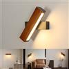 Dorlink Applique da Parete Interno, 3000k Applique Camera da Letto, Ruotata Di 350° Lampada Da Parete, Appliques Da Parete Interno Led per Corridoio, Camera Da Letto,Soggiorno,Da Lettura