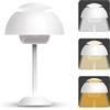 Zinueen Lampada da Tavolo a LED Flowerpot a Forma di Fungo, Senza Fili, Touch Dimmerabile, Lampada da Scrivania Retrò, 3 Modalità di Luminosità, per Ufficio e Camera da Letto (Bianco)