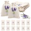 TMZELOA 12 Pezzi Sacchetti di lavanda, Bustina Sacchetti Vuoti Viola Garza di Coulisse di Cotone Sacchett di Asciugatrice di Lavanda Borsa Profumati Lavandas in Lino con Coulisse per Lavandas Spezie