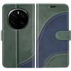 BoxTii Cover per Honor Magic7 PRO 5G, Custodia in PU Pelle Portafoglio, Magnetica Flip Cover a Libro con Slot per Schede per Honor Magic7 PRO 5G, Verde