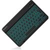 FINTIE Wireless Tastiera Retroilluminata e di 7 Colori [Layout Italiano] - Ricaricabile 10 Pollici Bluetooth Tastiera Compatibile con iPad e Android (Samsung/Lenovo/Huawei) Tablet, Nero