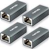 YUETUOL Connettori RJ45 10 Gigabiti, Connettore Prolunga Cavo Lan, Accoppiatore RJ45 Grigio, Estensore di Rete Femmina R J45 per Cavo LAN Ethernet, Cat8, Cat7, Cat6, Cat5e, Cat5 (4 Pezzi Grigio)