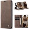 Phernykas Cover per iPhone 13 Libro Pelle Portafoglio, [Porta Carte] [Magnetica] Premium PU Flip Wallet Custodia Cellulare Protection per iPhone 13 Leather Case, Caffè