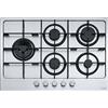 Franke Piano Cottura 5 Fuochi a Gas Larghezza 73 cm (1 Bruciatore Wok) in Acciaio Inox colore Inox - 106.0554.382 HMA 755 4G DCL XS C