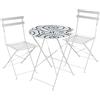 FORNOR 24203 TAVOLO Diam 60 cm + 2 SEDIE 41x46x80cm ZIGZAG