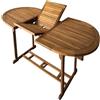 FORNOR 16558 TAVOLO OVALE ESTENSIBILE 150/200 x 90 x 90 x 74 cm