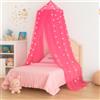 Vicloon Zanzariera Letto, Baldacchino per letto, Zanzariera a tenda per letto singolo/matrimoniale, Adatto Per Interni Ed Esterni, Protezione dalle Zanzare (Rosa)