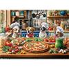 MOJIGE Puzzle 1000 pezzi, puzzle per adulti, un puzzle impegnativo, giochi di puzzle per tutto per le donne, regali per gli uomini, Tema: cena pizza per cani